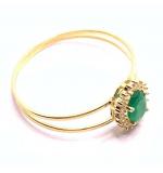 Anel em ouro 18k com 19 zirconias - 2ANZ0114